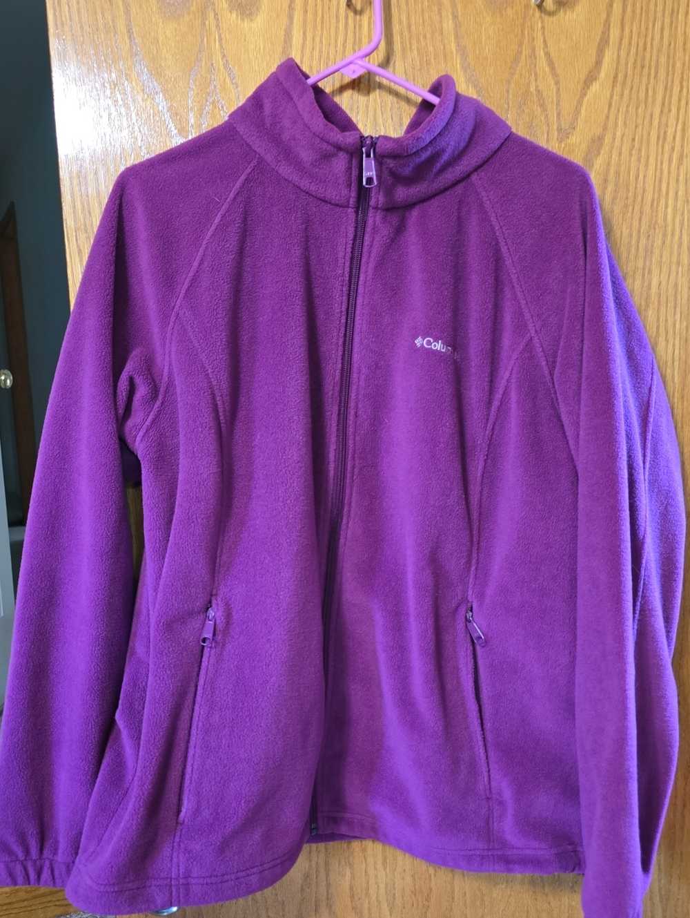Columbia Purple Fleece Zip Jacket 2X